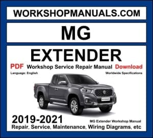 MG Extender 2019-2021 Workshop Manual Download PDF