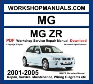 MG ZR Workshop Manual 2001-2005 with K-Series VVC and L-Series diesel repair and wiring diagrams PDF