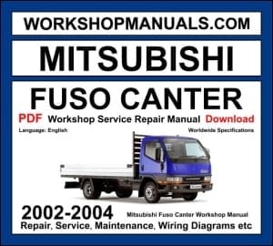 Mitsubishi Fuso Canter Workshop Manual 2002-2004 with 4D34 4M50 diesel repair and wiring diagrams PDF