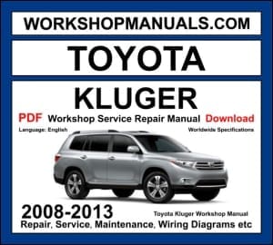 Toyota Kluger 2008-2013 Workshop Manual Download PDF