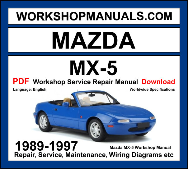 Mazda MX-5 Workshop Repair and Service Manual Download 1989-1997 PDF cover