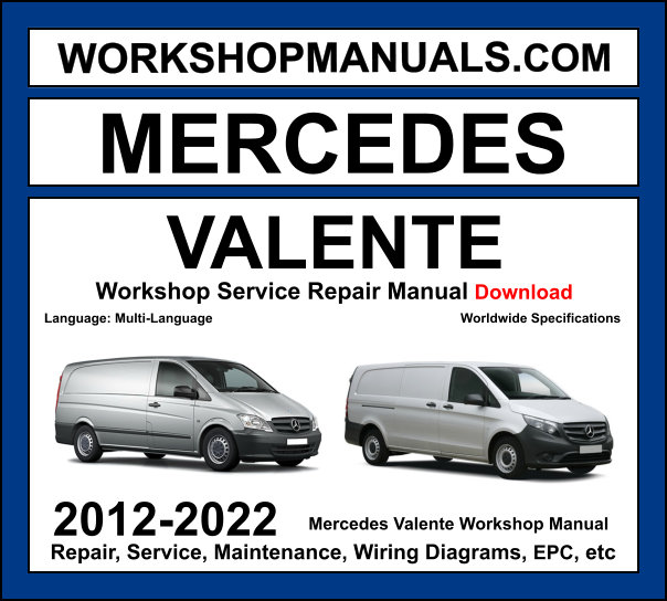 Mercedes Valente Workshop Repair and Service Manual 2012-2022 Download cover