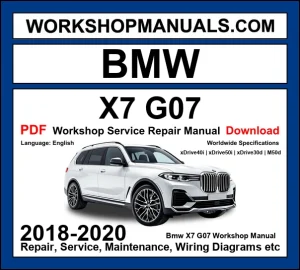 BMW X7 G07 Workshop Manual 2018-2020 PDF