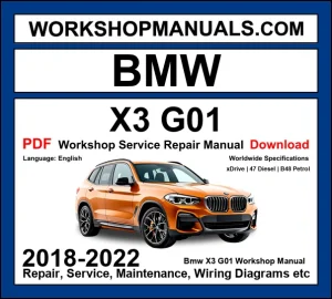 BMW X3 G01 Workshop Manual 2018-2022 PDF