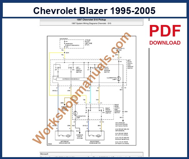 Preview sample page from the Chevrolet Blazer factory service manual
