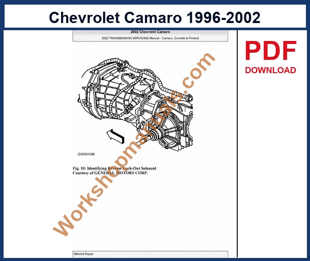 Preview sample page from the Chevrolet Camaro factory service manual