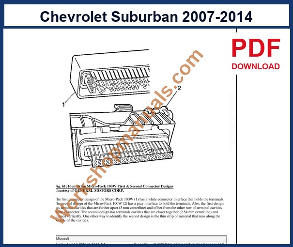 Preview sample page from the Chevrolet Suburban factory service manual