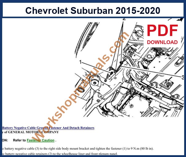 Preview sample page from the Chevrolet Suburban factory service manual