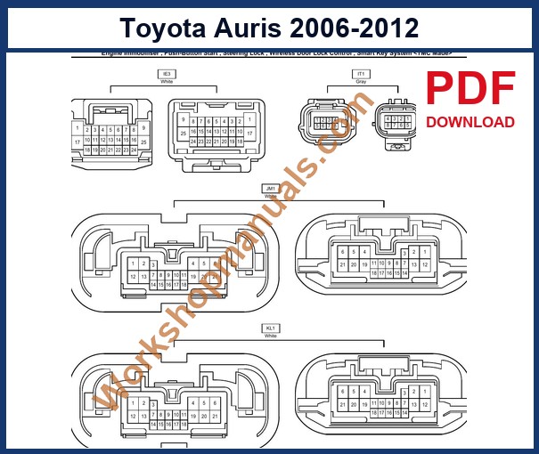 Preview sample page from the Toyota Auris factory service manual