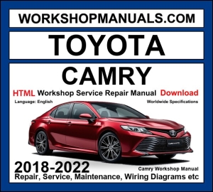 Toyota Camry 2018-2022 Workshop Manual HTML Download cover