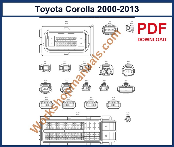Preview sample page from the Toyota Corolla factory service manual