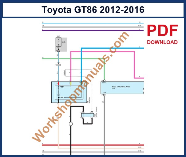 Preview sample page from the Toyota GT86 factory service manual