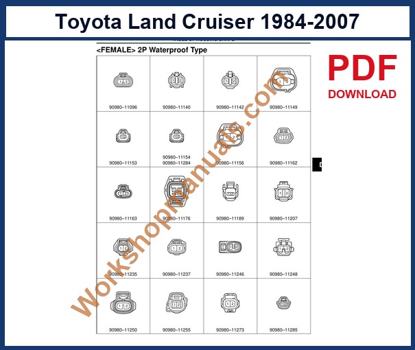 Preview sample page from the Toyota Land Cruiser factory service manual