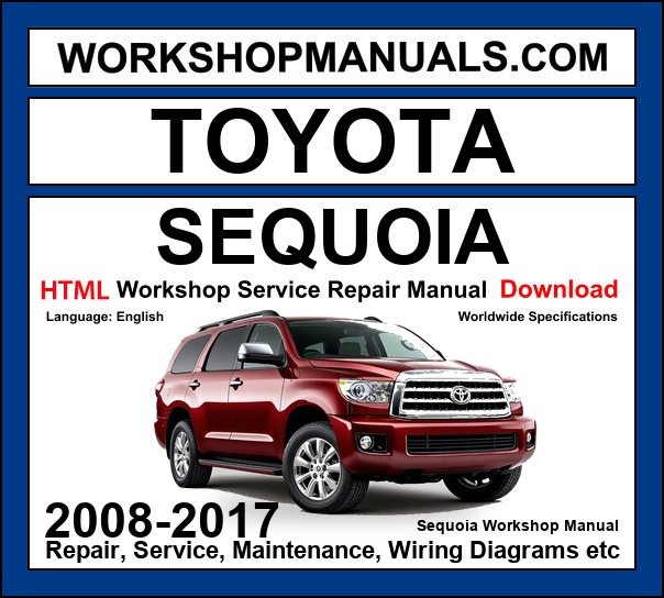 Toyota Sequoia Workshop Repair and Service Manual 2008-2017 HTML Download cover