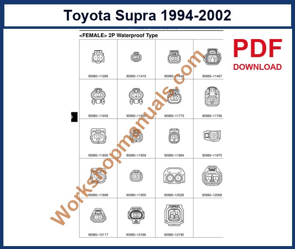 Preview sample page from the Toyota Supra factory service manual