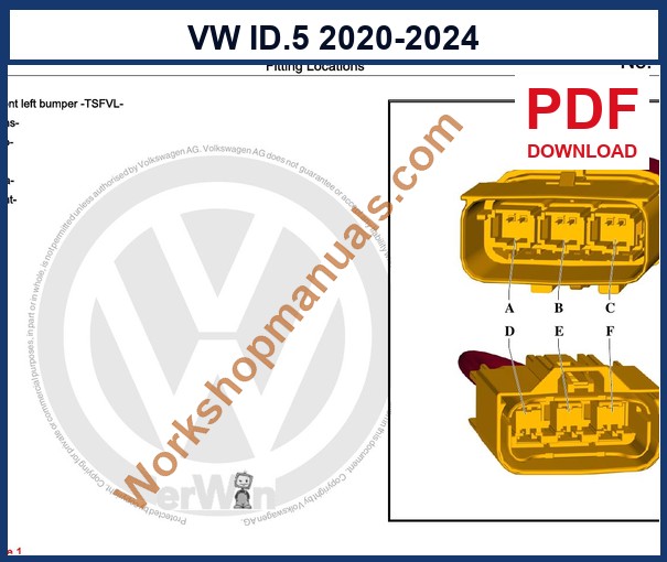 Preview sample page from the VW ID.5 factory service manual