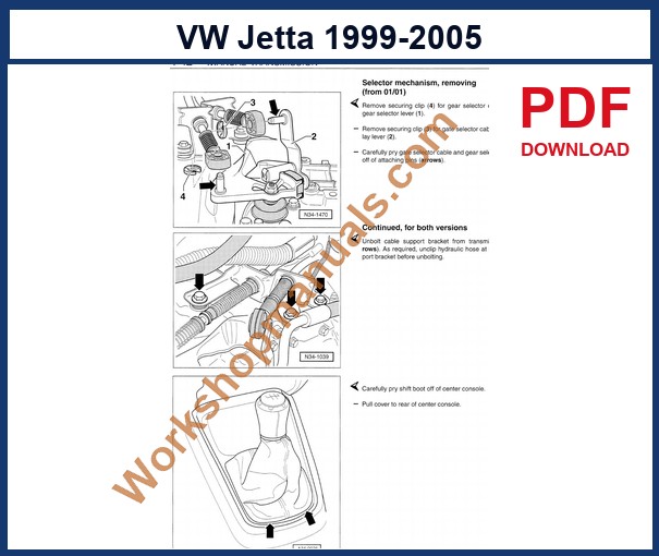 Preview sample page from the VW Jetta factory service manual