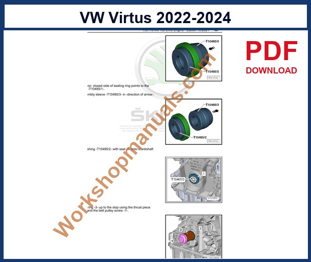 Preview sample page from the VW Virtus factory service manual