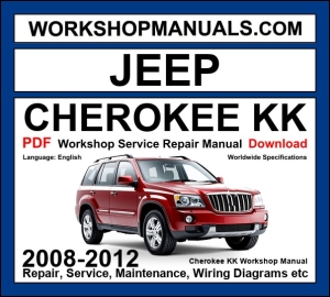 Jeep Cherokee KK 2008-2012 workshop repair manual PDF download cover