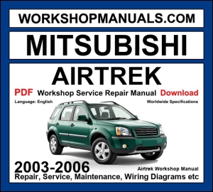 Mitsubishi Airtrek 2003-2006 workshop repair manual PDF download cover