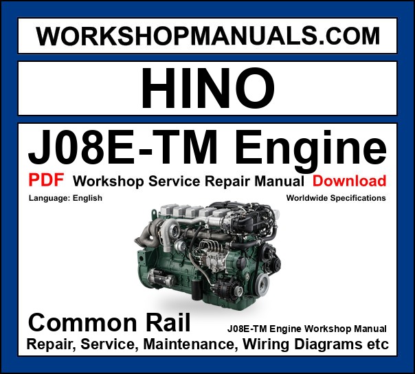 Hino J08E-TM Diesel Engine Workshop Manual