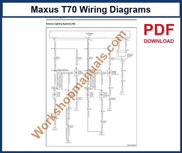 Maxus T70 Wiring Diagrams 2018-2022 sample page: circuit diagram