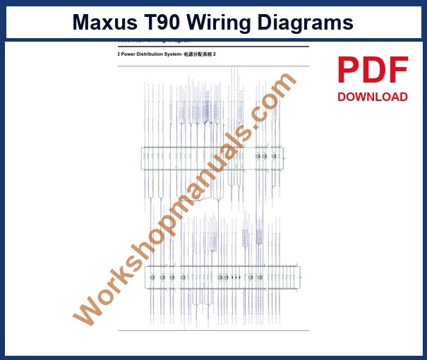 Maxus T90 Wiring Diagrams 2021-2024 sample page: electrical wiring diagram