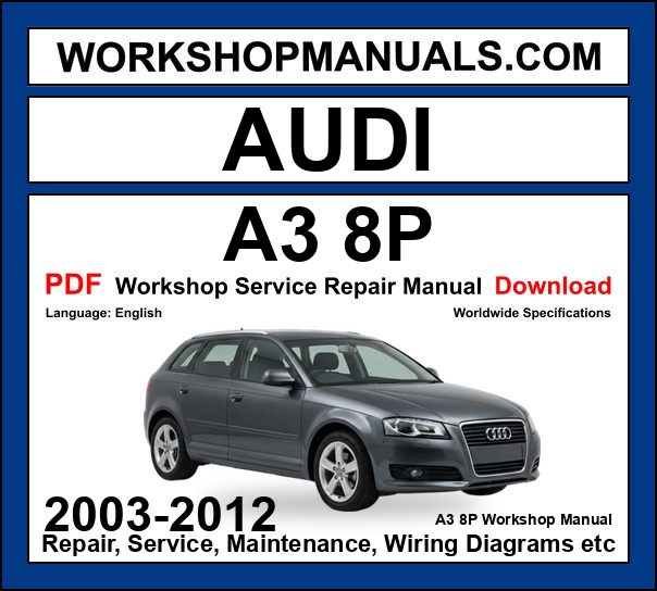 Audi A3 8P workshop repair manual PDF 2003-2012 cover