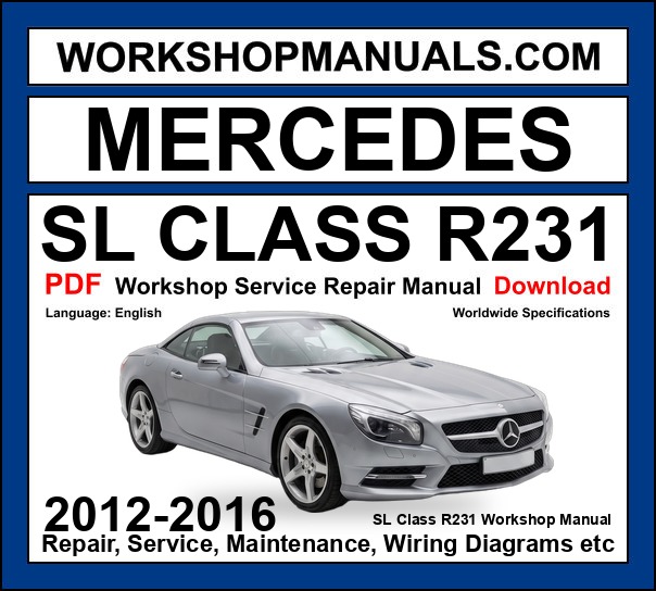 Mercedes SL Class R231 Workshop Repair and Service Manual PDF 2012-2016 cover