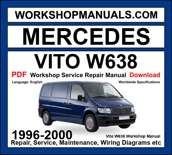 Mercedes Vito W638 Workshop Repair and Service Manual PDF 1996-2000 cover
