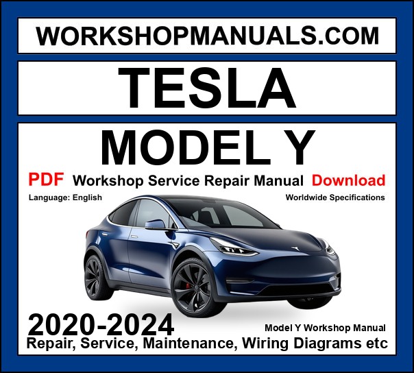 Tesla Model Y 2020-2024 Service Manual PDF Download cover