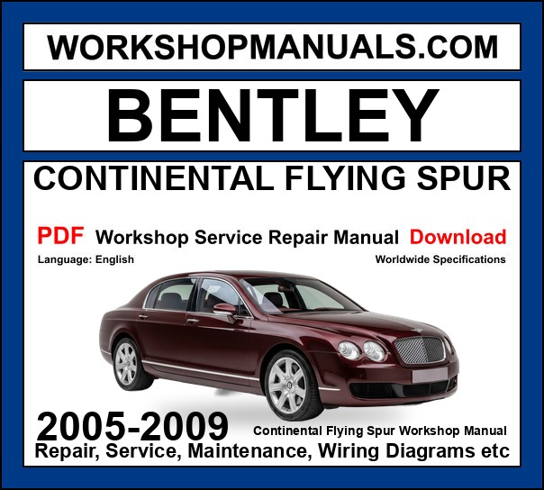 Bentley Continental Flying Spur 2005-2009 service manual PDF cover