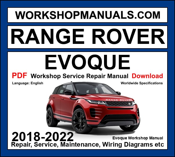 Range Rover Evoque 2018-2022 Workshop Service Repair Manual PDF L551 Diesel cover