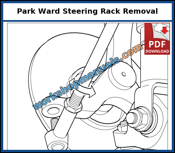 Rolls Royce Park Ward steering rack removal and centralising the rack with the special tool, page from the dealer service manual