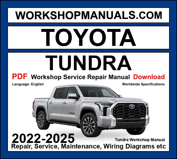 Toyota Tundra Workshop Repair and Service Manual 2022-2025 PDF Download cover